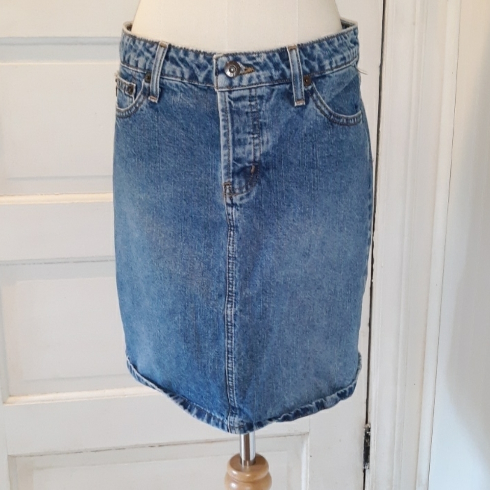 Vintage LEI 1990s denim jean skirt 9